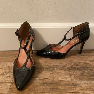 Black halogen heels